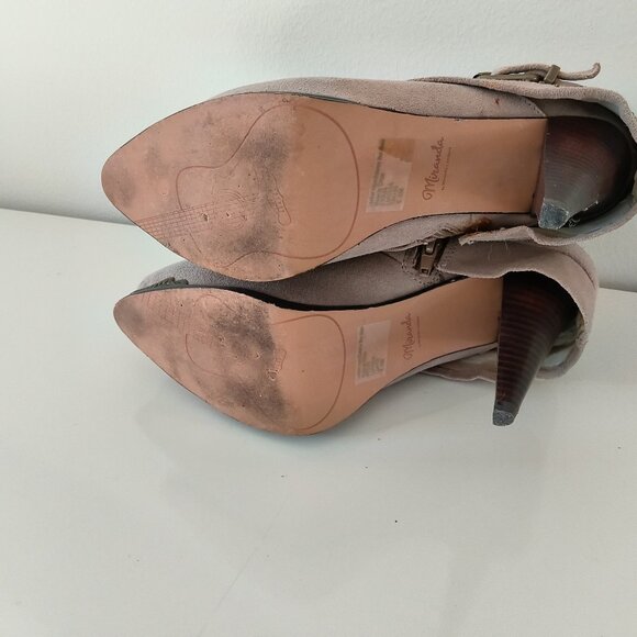 Miranda by Miranda Lambert Tan Suede Ankle Western Boots Size 6.5M - Picture 7 of 8